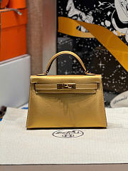 Bagsaaa Hermes mini kelly II generation Y9 gold - 19cm - 1