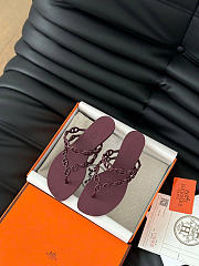 Bagsaaa Hermes Island sandal rouge H - 1