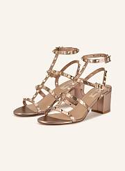 Bagsaaa Valentino GARAVANI ROCKSTUD 60 sandals pink gold - 1