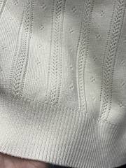 Bagsaaa Miu Miu openwork knit cashmere cardigan in white - 4