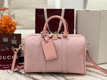 Bagsaaa Gucci Ophidia medium boston bag 857595 pink - 30cm