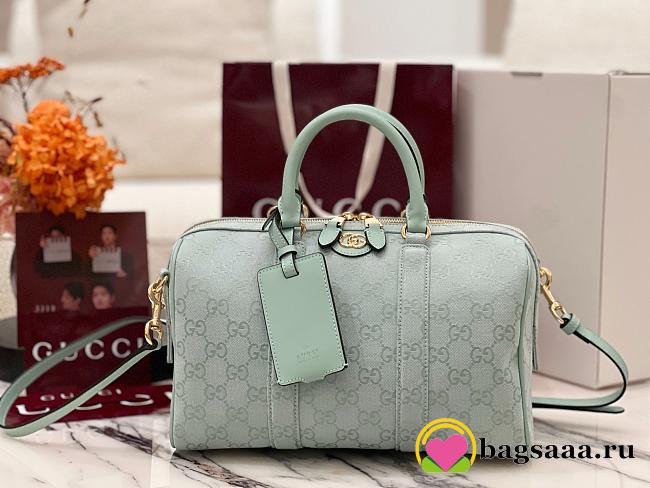 Bagsaaa Gucci Ophidia medium boston bag 857595 green - 30cm - 1