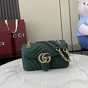 Bagsaaa Gucci GG Marmont small shoulder bag 837280 dark green - 22cm - 1