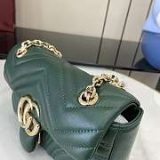 Bagsaaa Gucci GG Marmont small shoulder bag 837280 dark green - 22cm - 4