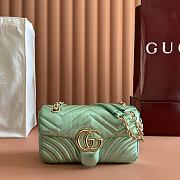 Bagsaaa Gucci GG Marmont small shoulder bag 837280 pale green - 22cm - 1