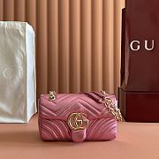 Bagsaaa Gucci GG Marmont small shoulder bag 837280 bright pink - 22cm - 1