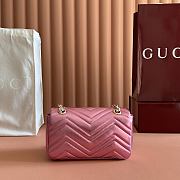 Bagsaaa Gucci GG Marmont small shoulder bag 837280 bright pink - 22cm - 2