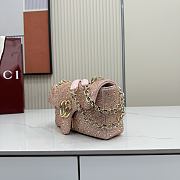 Bagsaaa Gucci GG Marmont crystals small shoulder bag 837280 pink - 22cm - 3