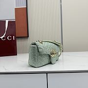 Bagsaaa Gucci GG Marmont crystals small shoulder bag 837280 green - 22cm - 4