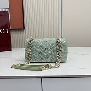 Bagsaaa Gucci GG Marmont crystals small shoulder bag 837280 green - 22cm - 3