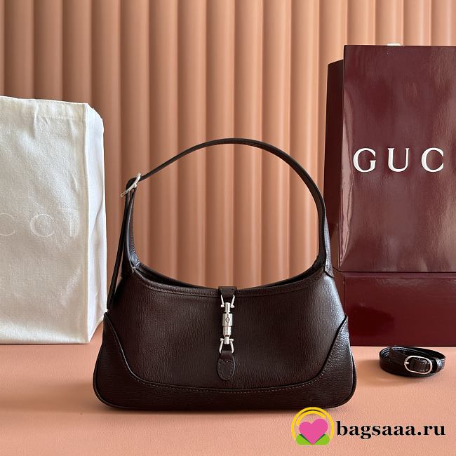Bagsaaa Gucci Jackie Slim small shoulder bag 863137 brown - 28cm - 1