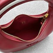 Bagsaaa red Miu Miu Wander bag in smooth leather with white contrast piping - 23cm - 4
