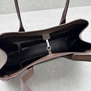 Bagsaaa The Row Alger leather shoulder bag in deep brown color - 39cm - 3