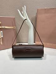 Bagsaaa Miu Miu Suede pouch 5NE851 dark brown - 22cm - 1