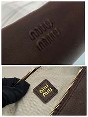 Bagsaaa Miu Miu Suede pouch 5NE851 dark brown - 22cm - 4