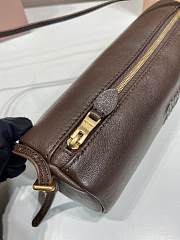 Bagsaaa Miu Miu Suede pouch 5NE851 dark brown - 22cm - 3