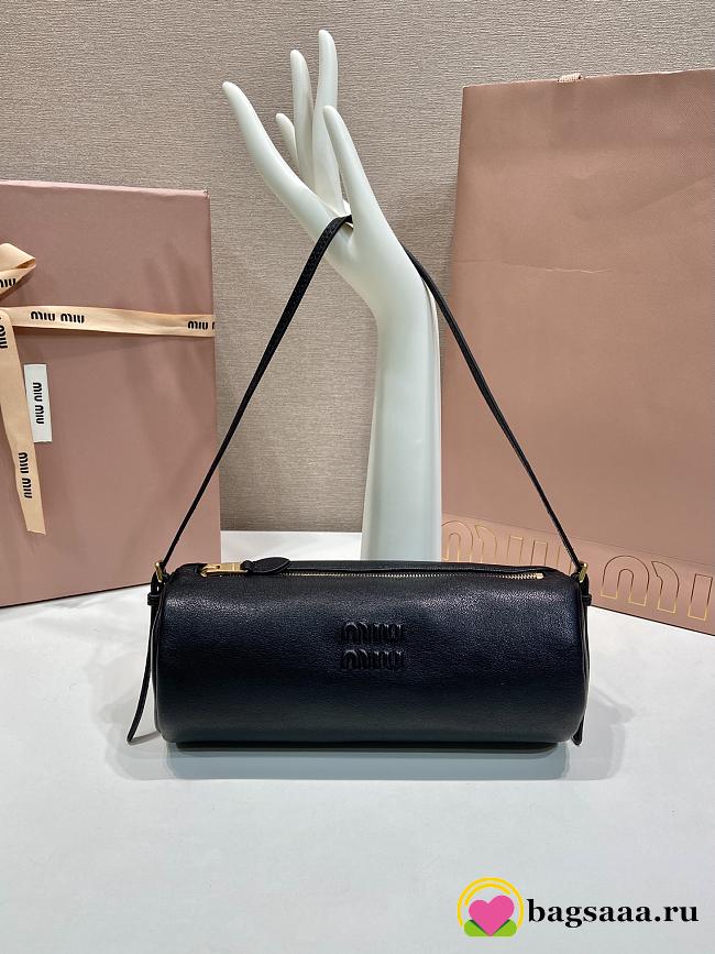 Bagsaaa Miu Miu Suede pouch 5NE851 black - 22cm - 1