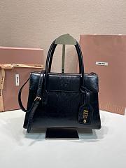Bagsaaa Miu Miu Solitaire leather bag 5BA302 black - 28cm - 1