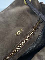 Bagsaaa Prada Carry medium suede tote bag 1BG641 brown suede - 32cm - 3