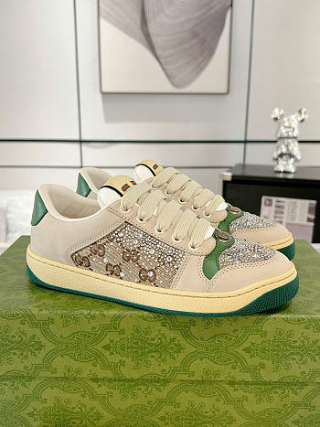 Bagsaaa GG crystal Screener sneaker green