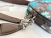 Bagsaaa Gucci Ophidia small crossbody bag 839155 blue GG fabric - 24cm - 3