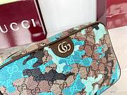 Bagsaaa Gucci Ophidia small crossbody bag 839155 blue GG fabric - 24cm - 2