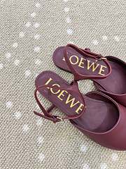 Bagsaaa LOEWE Toy ankle-strap pumps burgundy - 4