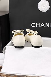 Bagsaaa Chanel White and Black Shiny Lambskin Mary Janes Flats - 2