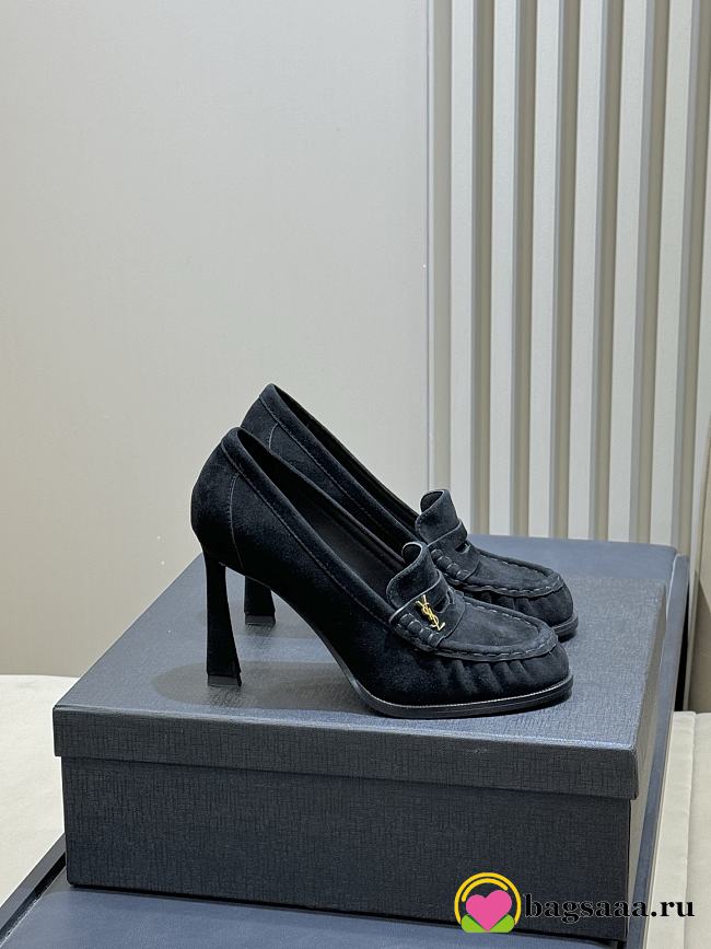 Bagsaaa YSL LE LOAFER pumps in suede black - 1
