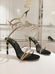 Bagsaaa René Caovilla Margot Embellished Sandals in black and gold - 4