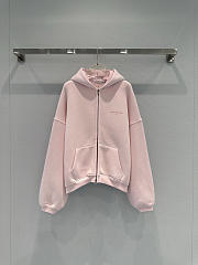 Bagsaaa Alexander Wang logo-detail zip-up hoodie pink - 1