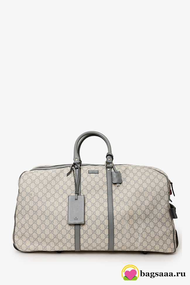 Bagsaaa Gucci Beige GG Plus Monogram Large Carry On Duffle Trolley - 58cm - 1