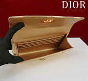 Bagsaaa Miss Caro Top Handle Pouch Metallic Pale Gold-Tone Macrocannage Calfskin - 24cm - 4