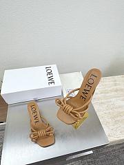 Bagsaaa Loewe Flamenco Knot sandal in lambskin brown - 4