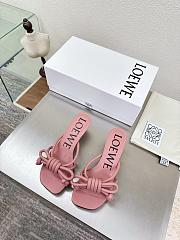 Bagsaaa Loewe Flamenco Knot sandal in lambskin pink - 1