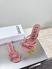 Bagsaaa Loewe Flamenco Knot sandal in lambskin pink - 3