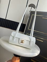 Bagsaaa New Collection 2026 Chanel Small Bowling Bag AS6143 White - 20.5cm - 1