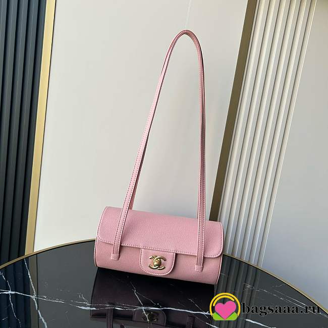 Bagsaaa New Collection 2026 Chanel Small Bowling Bag AS6143 Pink - 20.5cm - 1