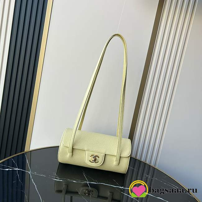 Bagsaaa New Collection 2026 Chanel Small Bowling Bag AS6143 light yellow - 20.5cm - 1