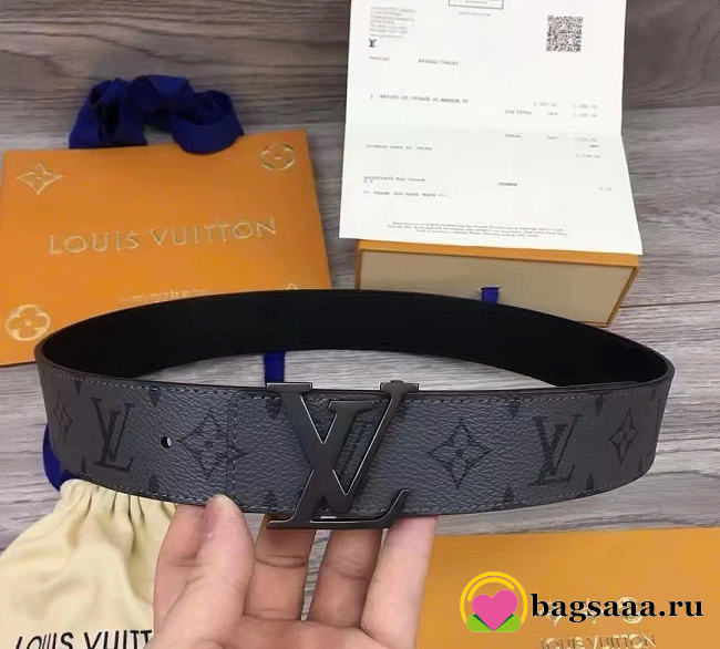 Bagsaaa LV Initiales Midnight 40mm Reversible Belt - 1