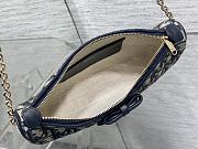 Bagsaaa Dior Oblique Bow Pouch with Chain Blue Dior Oblique Jacquard - 22cm - 3