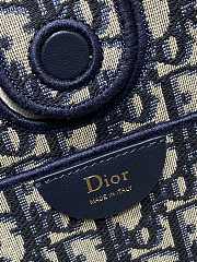 Bagsaaa Dior Small Shopping Bag Blue Dior Oblique Jacquard - 27cm - 2