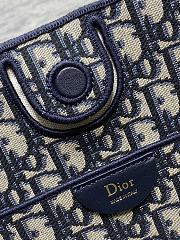 Bagsaaa Dior Medium Shopping Bag Blue Dior Oblique Jacquard - 37cm - 3