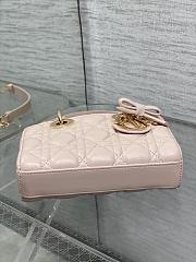 Bagsaaa Dior Mini Lady D-Joy Bag Rose Soupir Cannage Lambskin - 19cm - 3