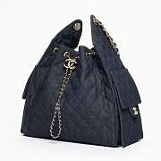 Bagsaaa CHANEL 25 Medium Handbag AS5311 Dark Blue Denim - 40cm - 1