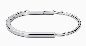 Bagsaaa Tiffany Lock Narrow Bangle in silver