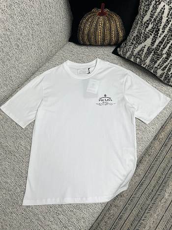 Bagsaaa Prada Logo Oversized Cotton Jersey T-shirt white