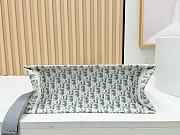 Bagsaaa New Collection 2026 Medium Dior Book Tote with Strap Gray Dior Oblique & White Lace 36cm - 2