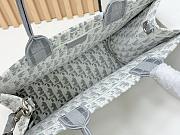 Bagsaaa New Collection 2026 Medium Dior Book Tote with Strap Gray Dior Oblique & White Lace 36cm - 3