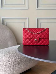 Bagsaaa Chanel small flap bag red caviar & gold - 23cm - 1